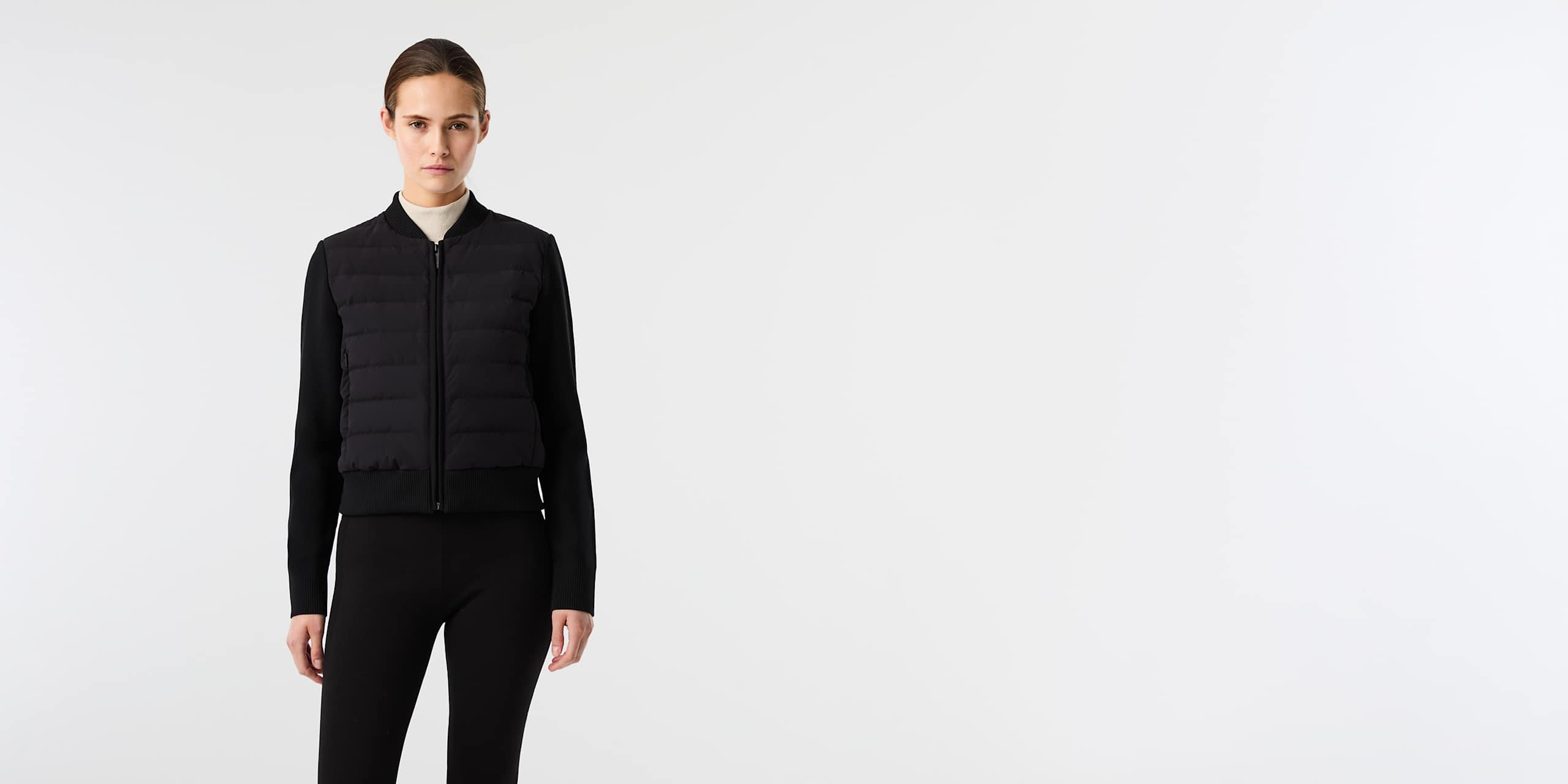 AlphaTauri | ODENA V1.Y10.02 | Lightly Padded Down Hybrid Jacket in Black for Donna