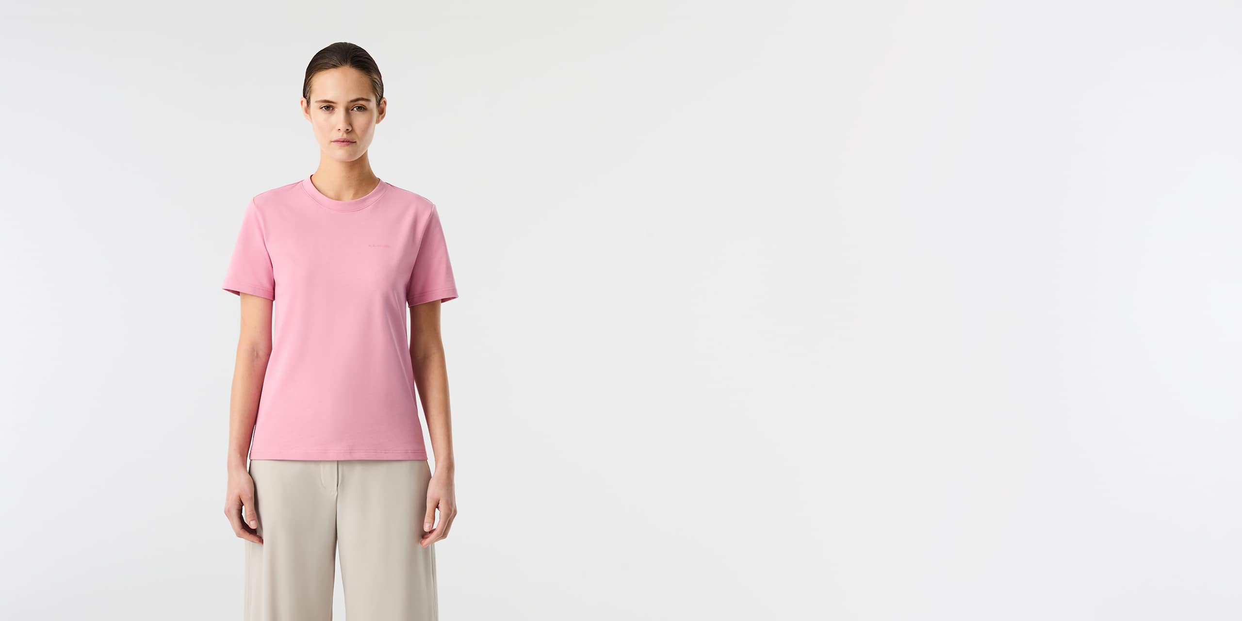 AlphaTauri | JOSTA V1.Y10.02 | Organic Cotton T-Shirt in Rosewood for Donna