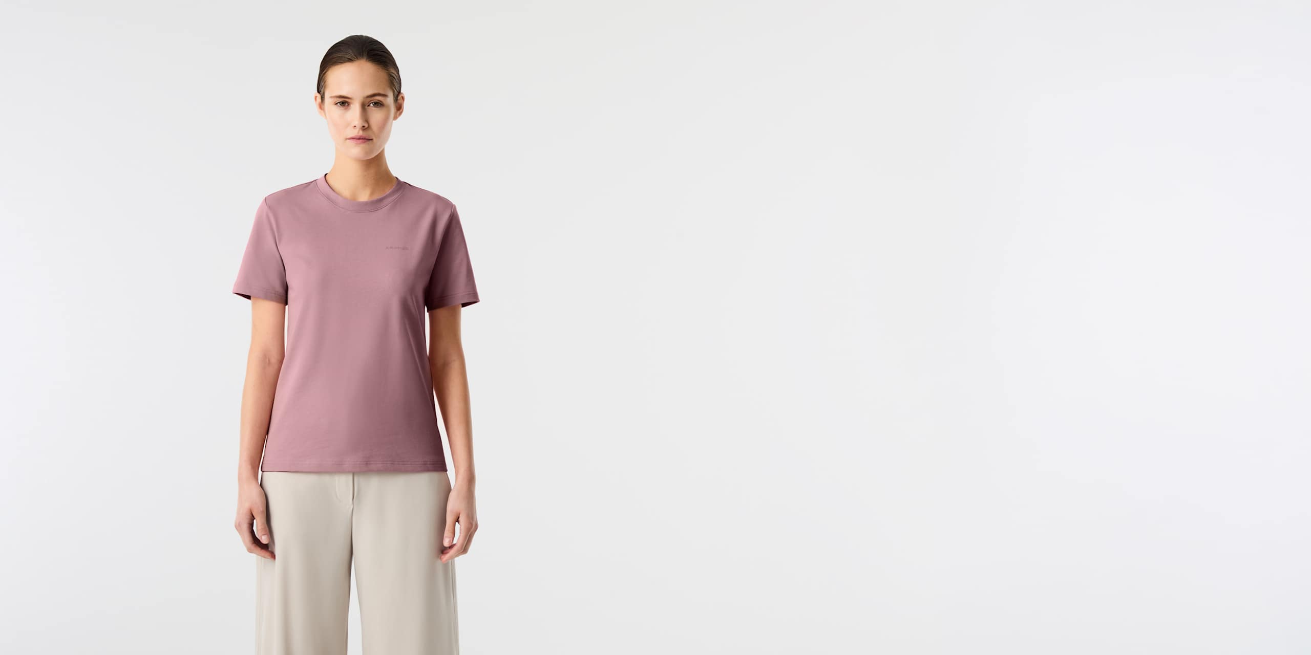 AlphaTauri | JOSTA V1.Y10.02 | Camiseta de algodón orgánico in Dark Rosewood for Mujer