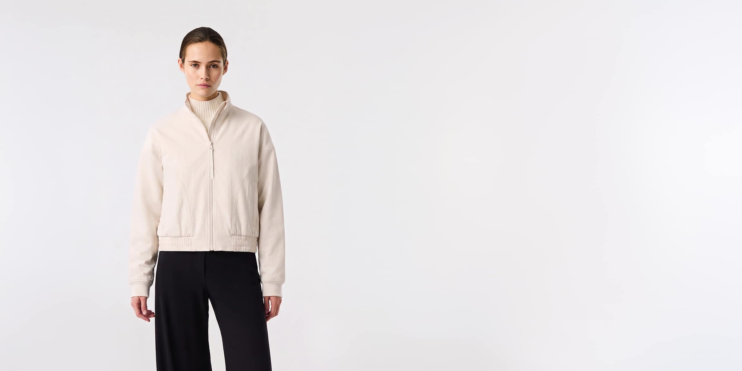 AlphaTauri | SESARO V1.Y10.02 | Veste en nylon froissé in Stone for Femme
