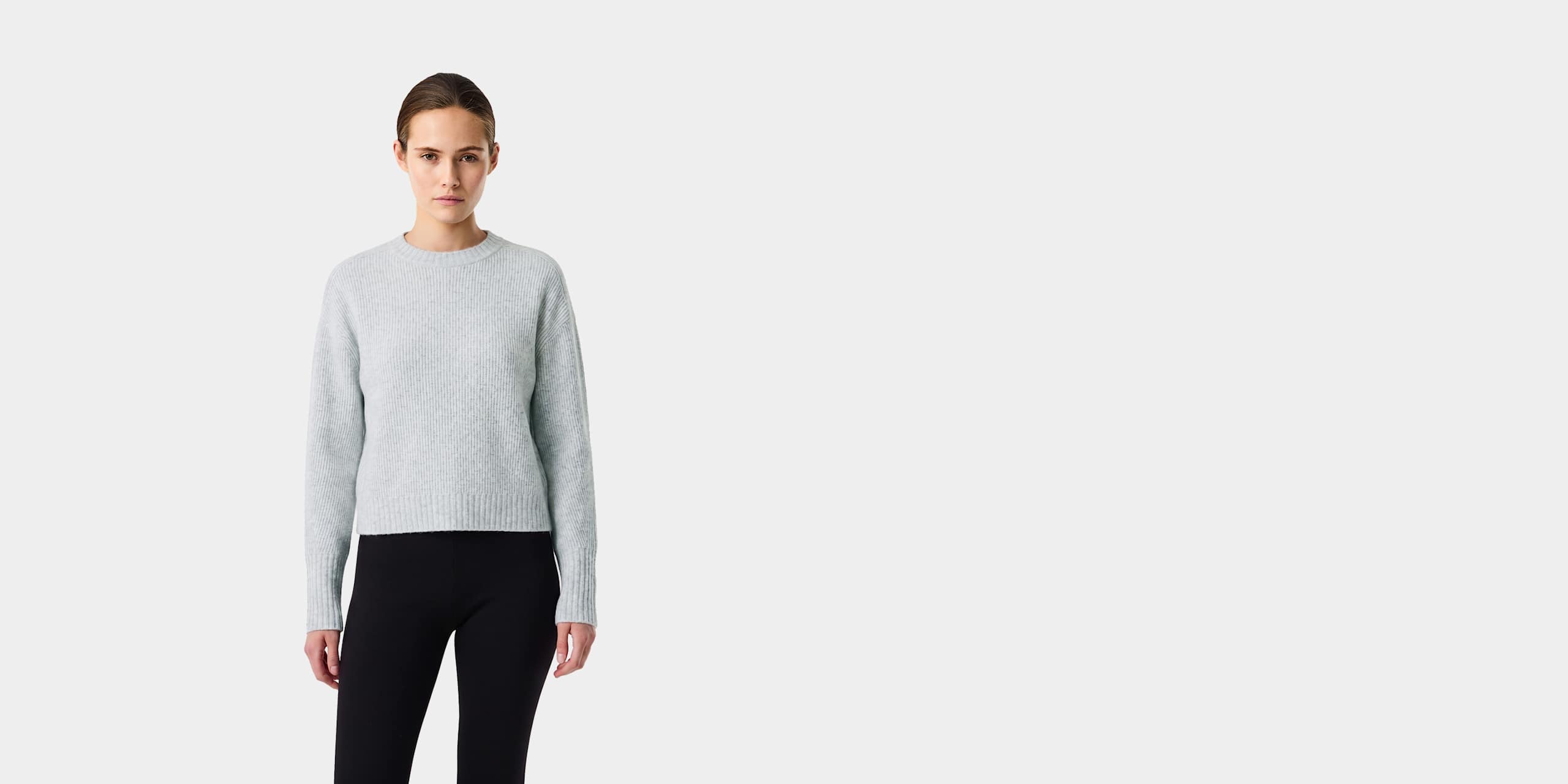 AlphaTauri | FENUA V1.Y10.02 | 3D Knit Sweater made from 100% Wool in Light Grey Melange for Women