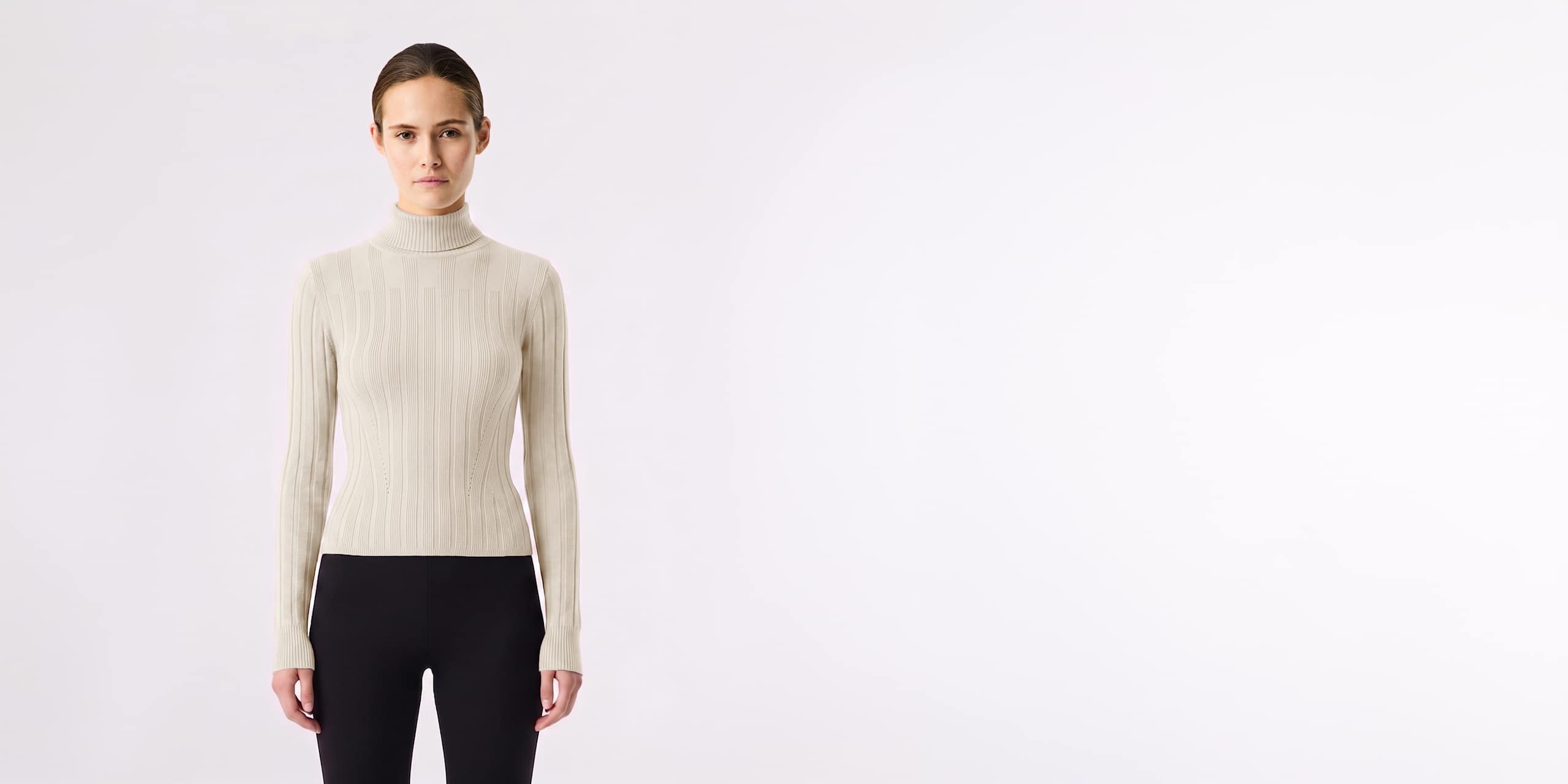 AlphaTauri | FEAPEL V1.Y10.02 | 3D-Strickpullover mit Rollkragen in Stone für Damen