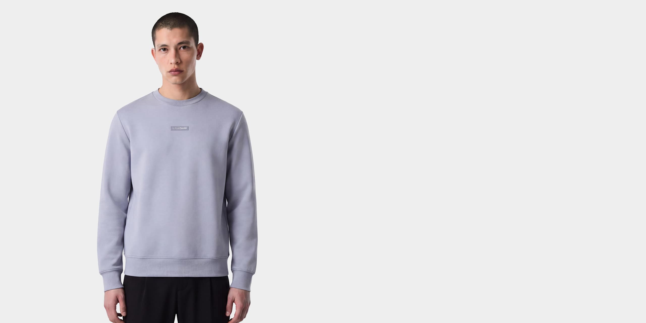 AlphaTauri | SAURIS V1.Y10.02 | Camiseta unisex de punto interlock in Grey Blue for Unisex