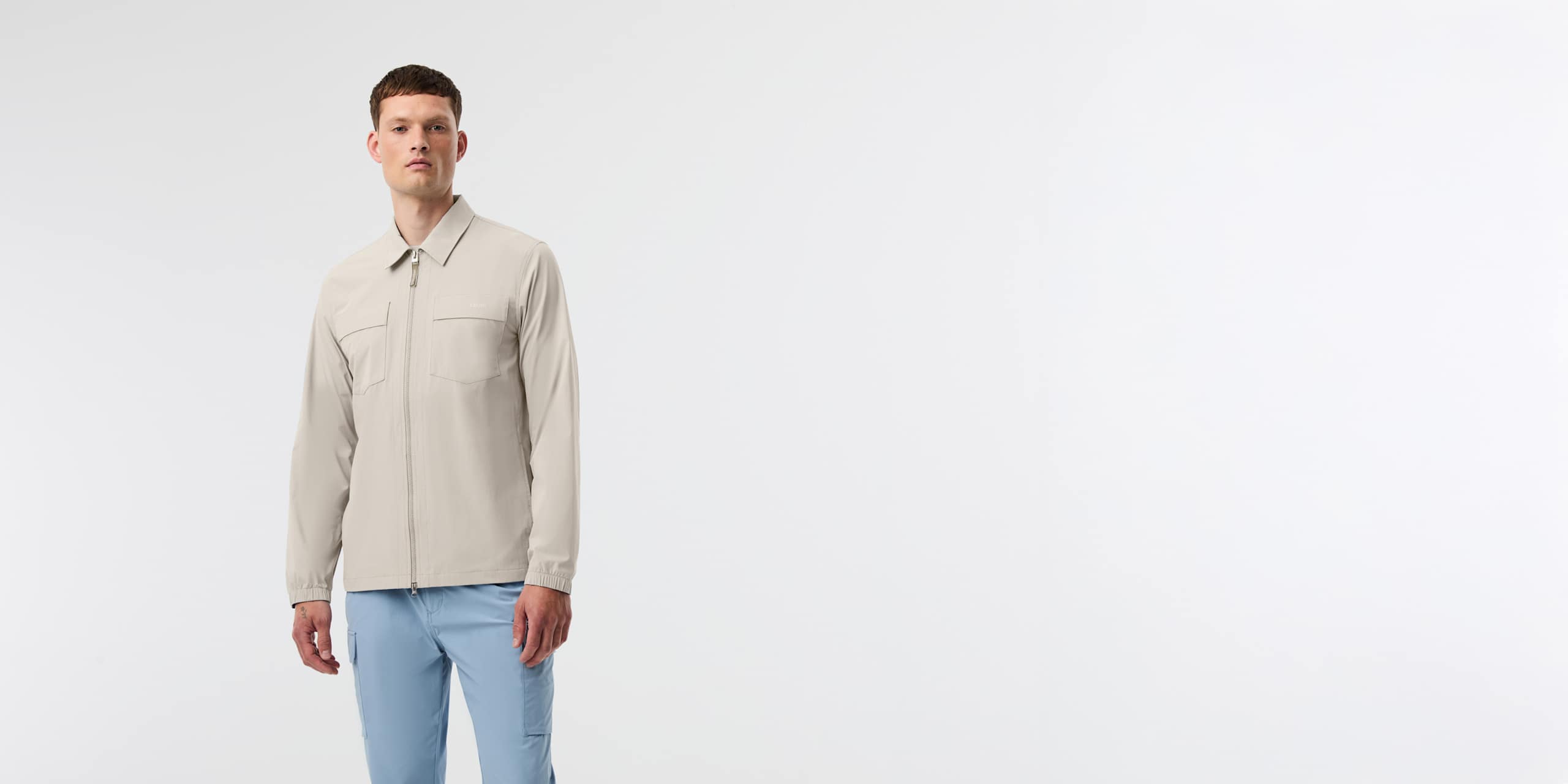 AlphaTauri | WEXAL V1.Y10.01 | Surchemise Performance Stretch in Stone for Homme