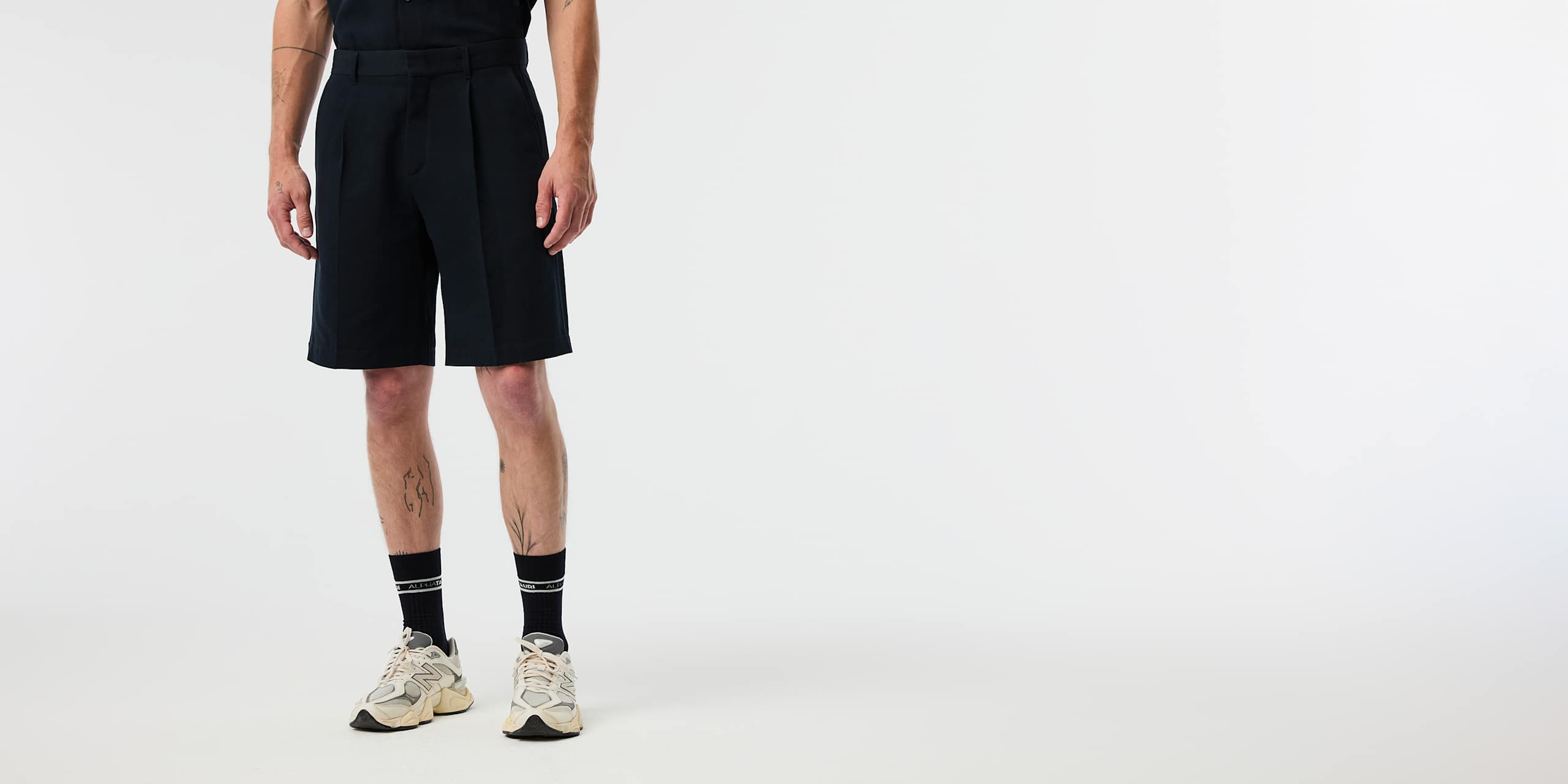 AlphaTauri | PINO V1.Y10.01 | Shorts aus Baumwoll-Leinen-Mix in Dark Navy für Herren