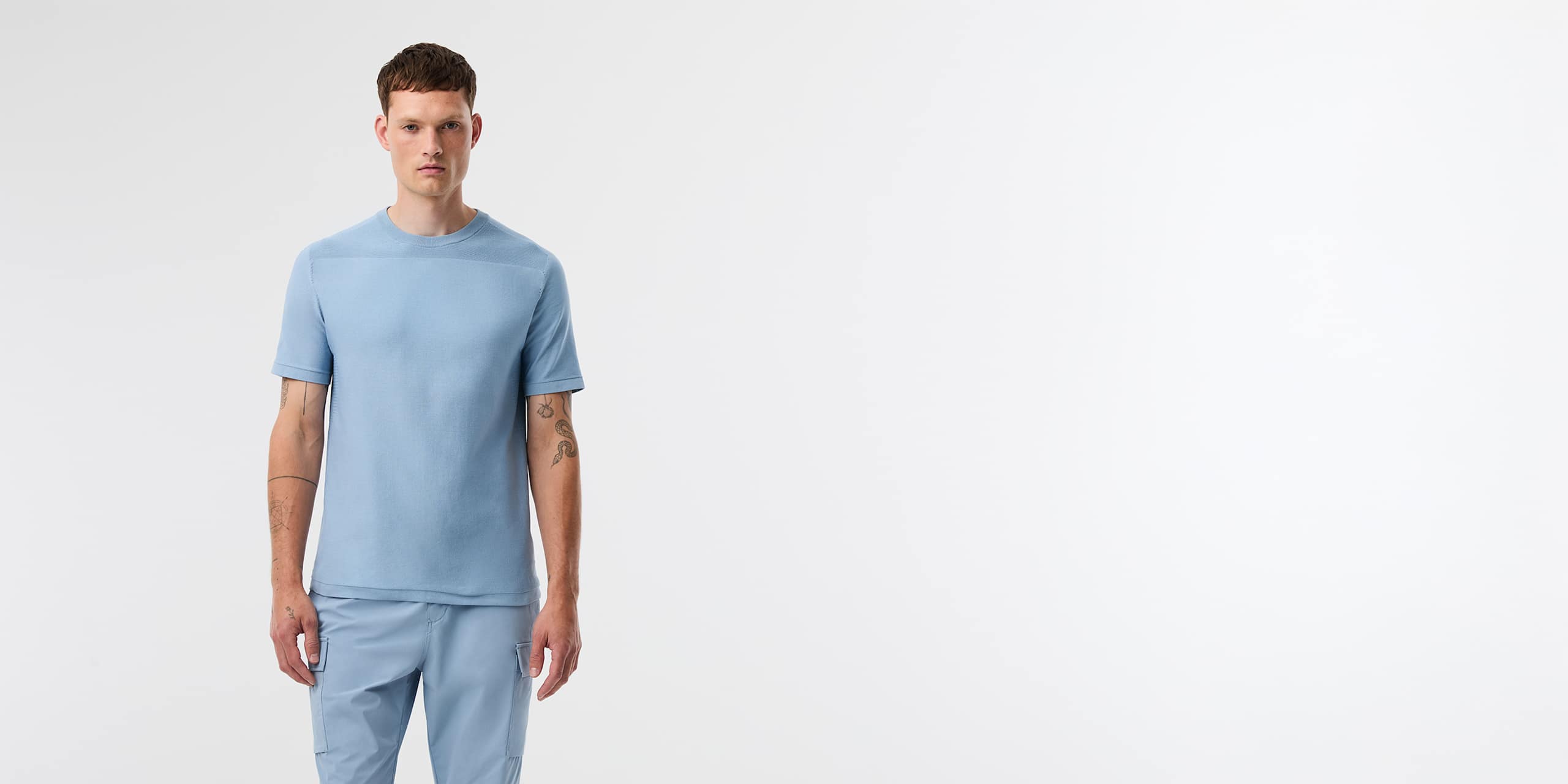 AlphaTauri | FOSOS V5.Y10.01 | Polo de punto técnico en 3D in Clouded Blue for Hombre