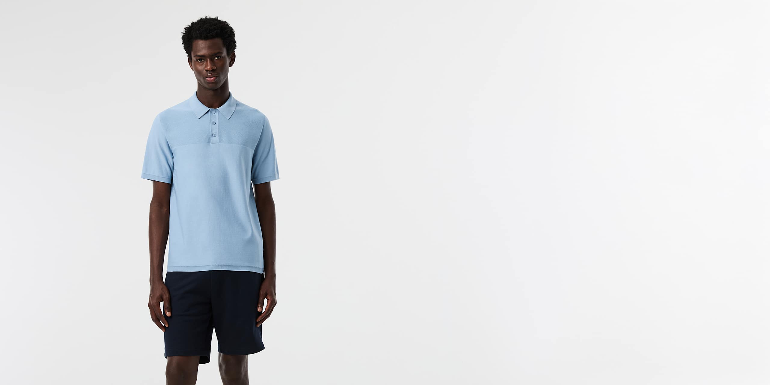 AlphaTauri | FENZI V2.Y10.01 | Polo de punto técnico en 3D in Clouded Blue for Hombre