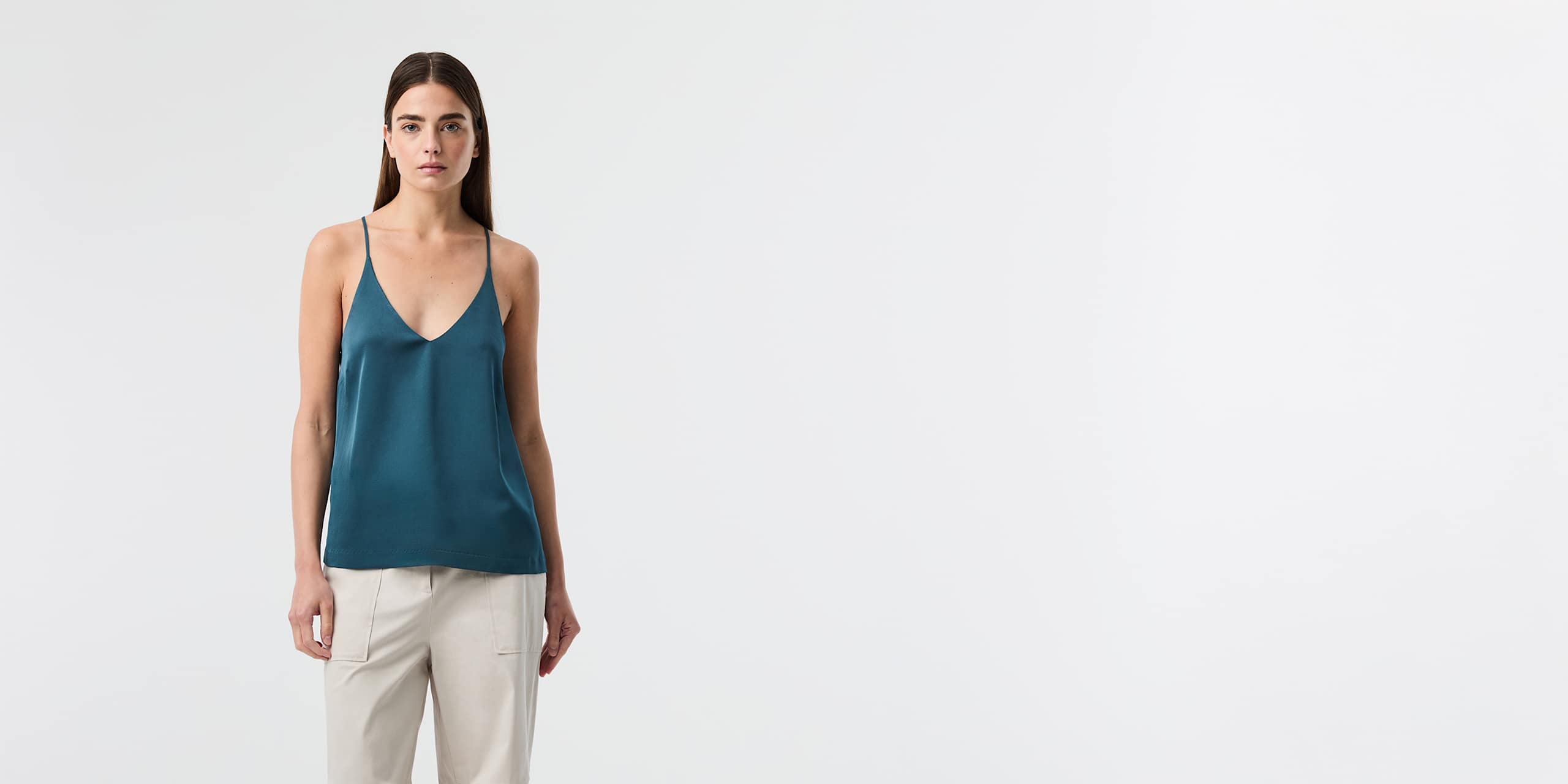 AlphaTauri | WEDI V1.Y10.01 | Camisole Top with adjustable Straps in Teal for Women