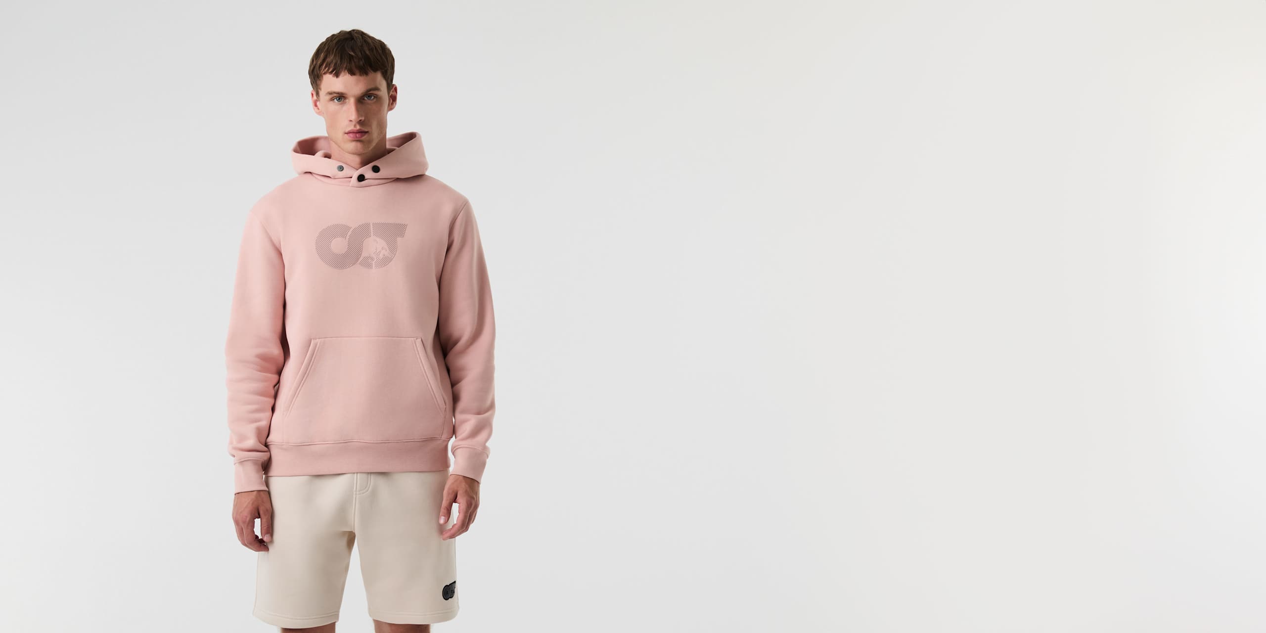 AlphaTauri | SHERO V2.Y8.02 | Signature Logo Hoodie in Misty Pink for Men