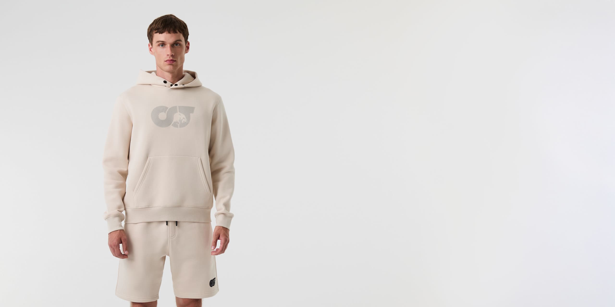 AlphaTauri | SHERO V2.Y8.02 | Sudadera con capucha y logotipo de la marca in Stone for Hombre