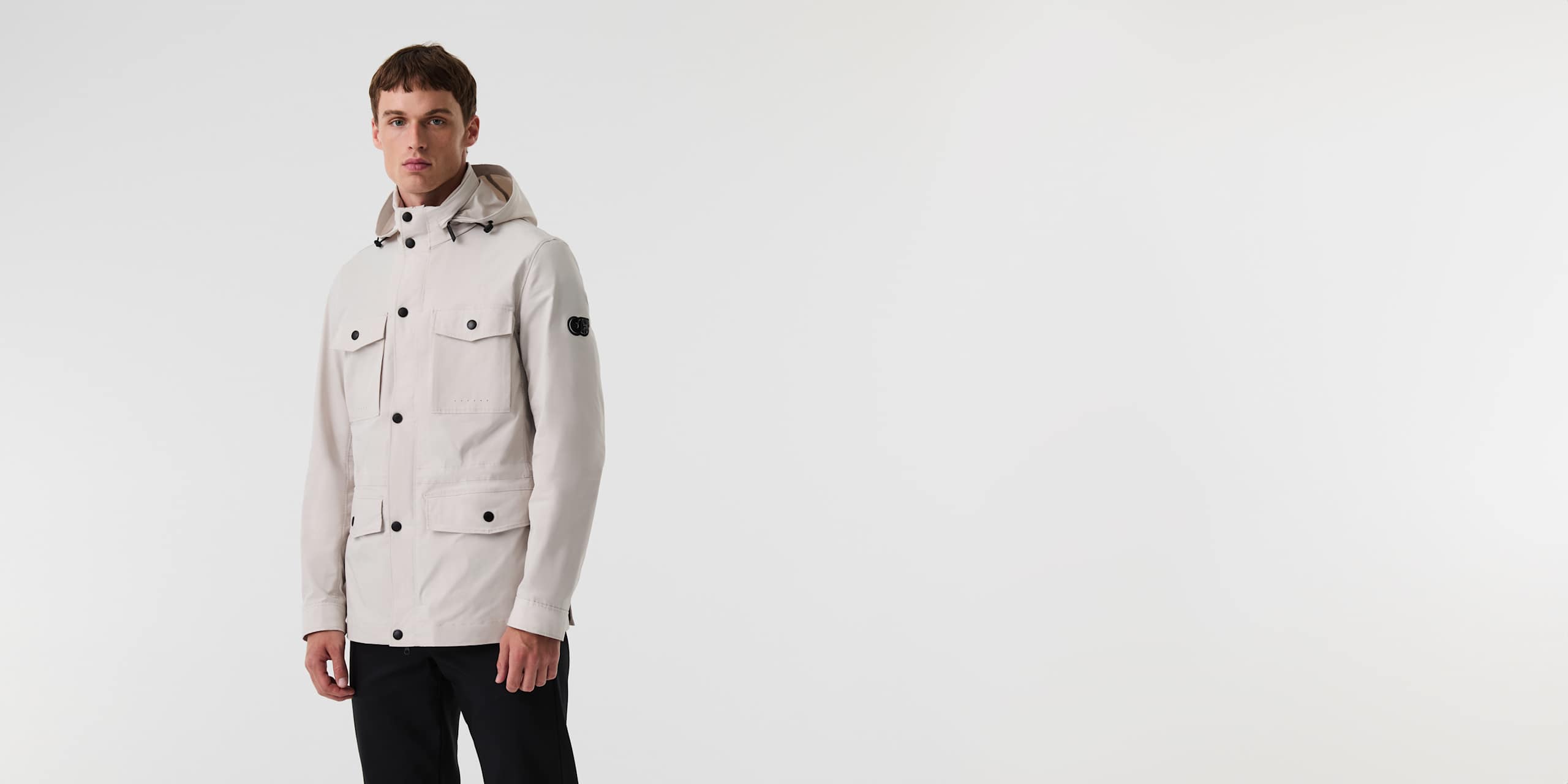AlphaTauri | OBIGH V1.Y9.01 | Wasserabweisend Feldjacke in Stone für Herren AlphaTauri | OBIGH V1.Y9.01 | Wasserabweisend Feldjacke in Stone für Herren