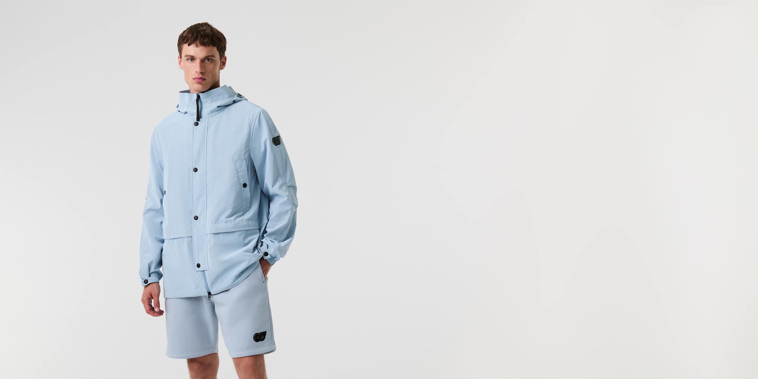 AlphaTauri | OJOSS V1.Y9.01 | Leichter Parka in Fog Blue für Herren AlphaTauri | OJOSS V1.Y9.01 | Leichter Parka in Fog Blue für Herren