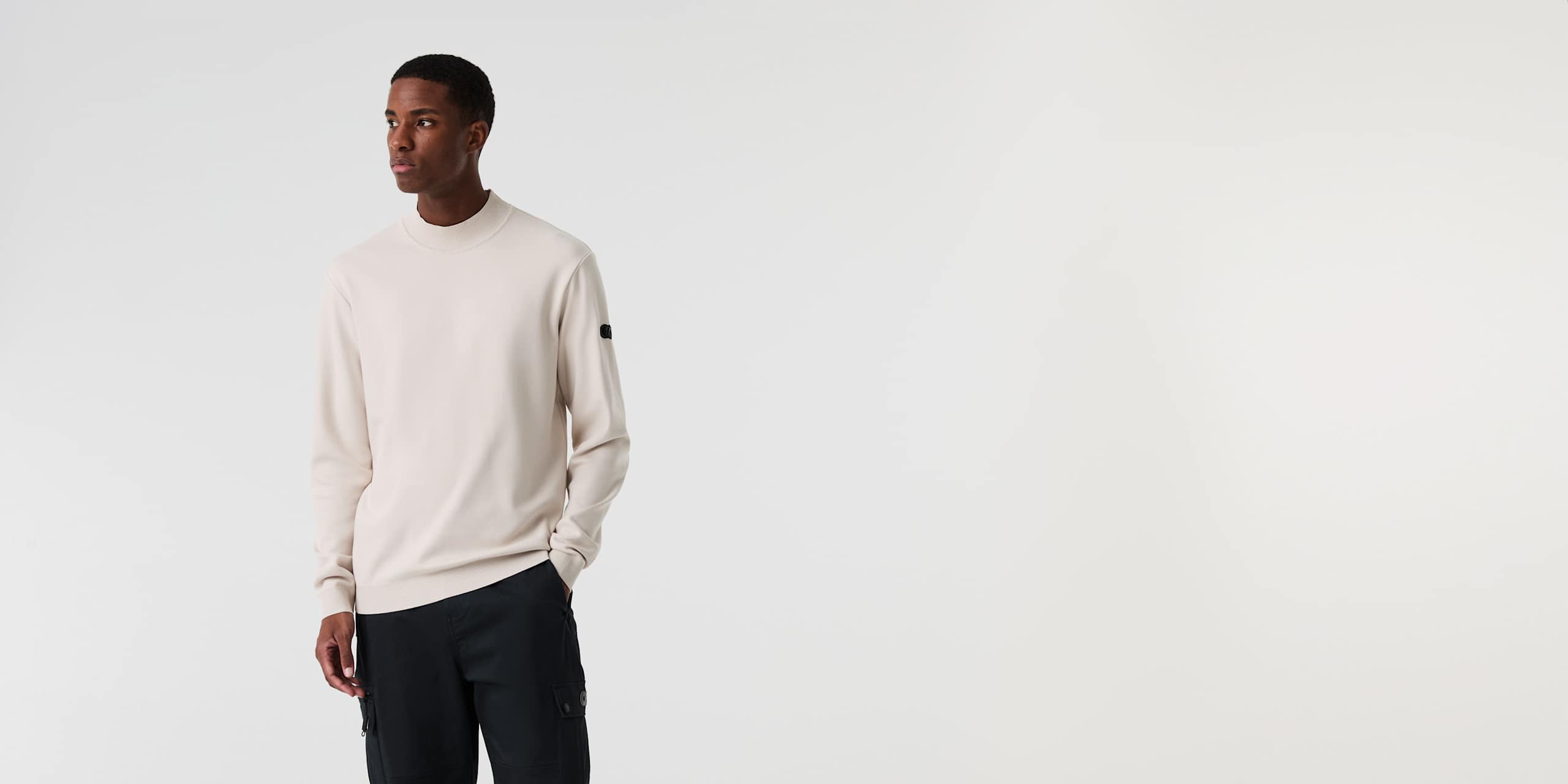 AlphaTauri | SAAMI V1.Y9.01 | Sudadera de algodón Interlock in Stone for Hombre AlphaTauri | SAAMI V1.Y9.01 | Sudadera de algodón Interlock in Stone for Hombre