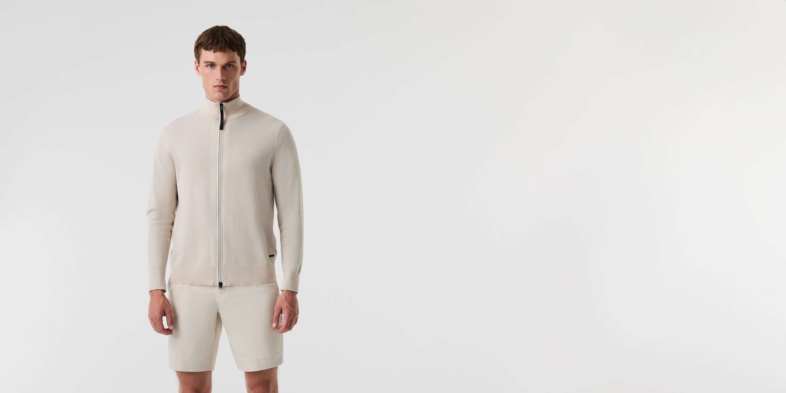 AlphaTauri | FAWAN V1.Y9.01 | Strickjacke aus Baumwolle und Lyocell in Stone für Herren AlphaTauri | FAWAN V1.Y9.01 | Strickjacke aus Baumwolle und Lyocell in Stone für Herren