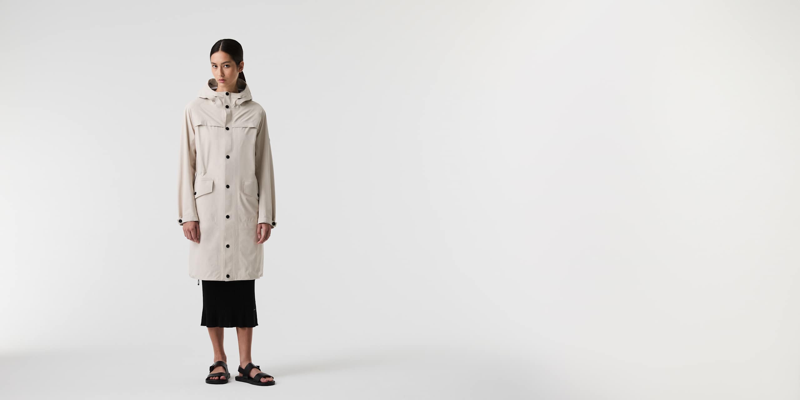 AlphaTauri | OMERO V1.Y9.01 | Wasserdichter, leichter Parka in Stone für Damen AlphaTauri | OMERO V1.Y9.01 | Wasserdichter, leichter Parka in Stone für Damen