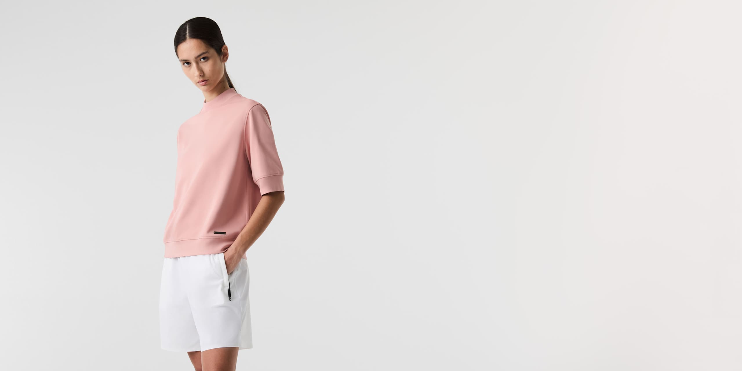 AlphaTauri | SUREA V1.Y9.01 | Sweatshirt mit 3/4-Ärmeln in Misty Pink für Damen AlphaTauri | SUREA V1.Y9.01 | Sweatshirt mit 3/4-Ärmeln in Misty Pink für Damen