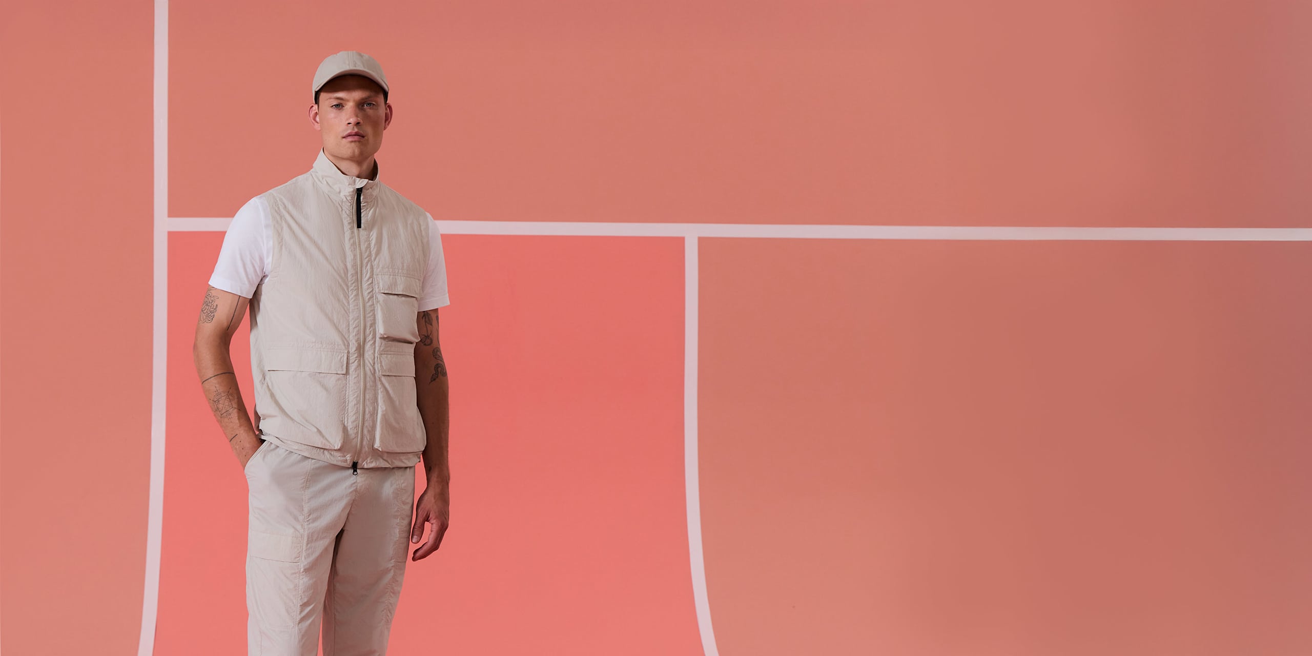 AlphaTauri | WHIRL V1.Y10.01 | Utility Vest in Stone for Men AlphaTauri | WHIRL V1.Y10.01 | Utility Vest in Stone for Men
