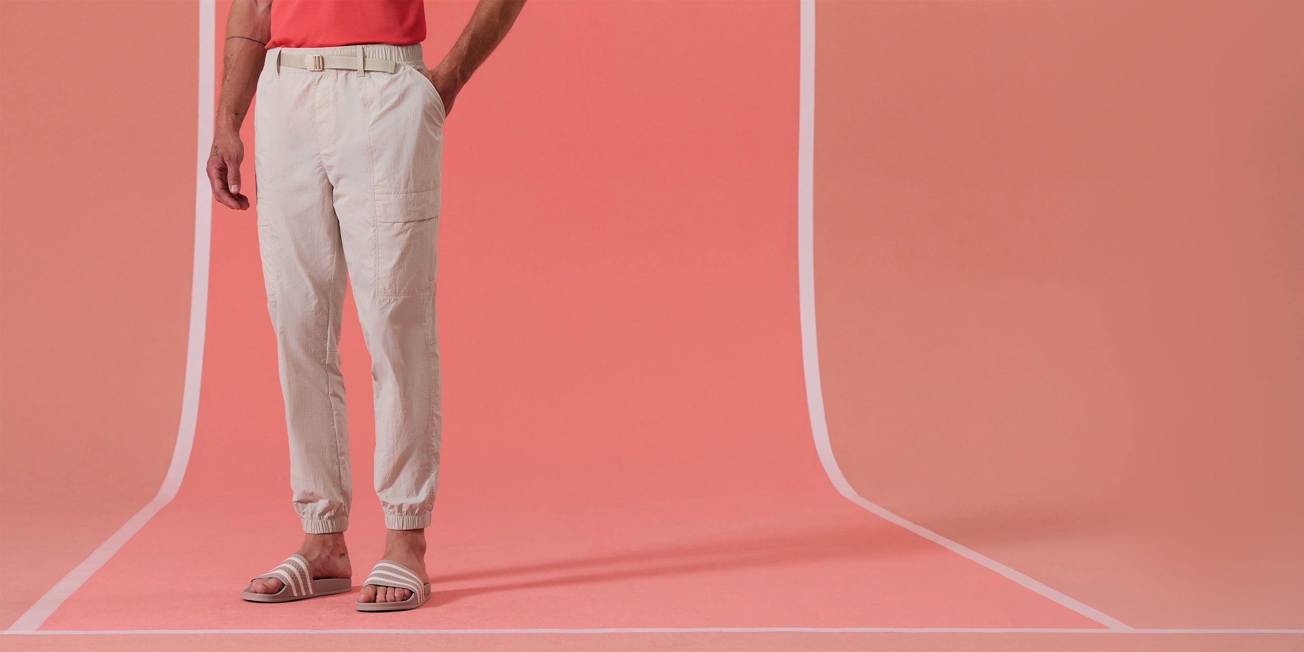 AlphaTauri | PARGO V1.Y10.01 | Cargo Trousers in Stone for Men