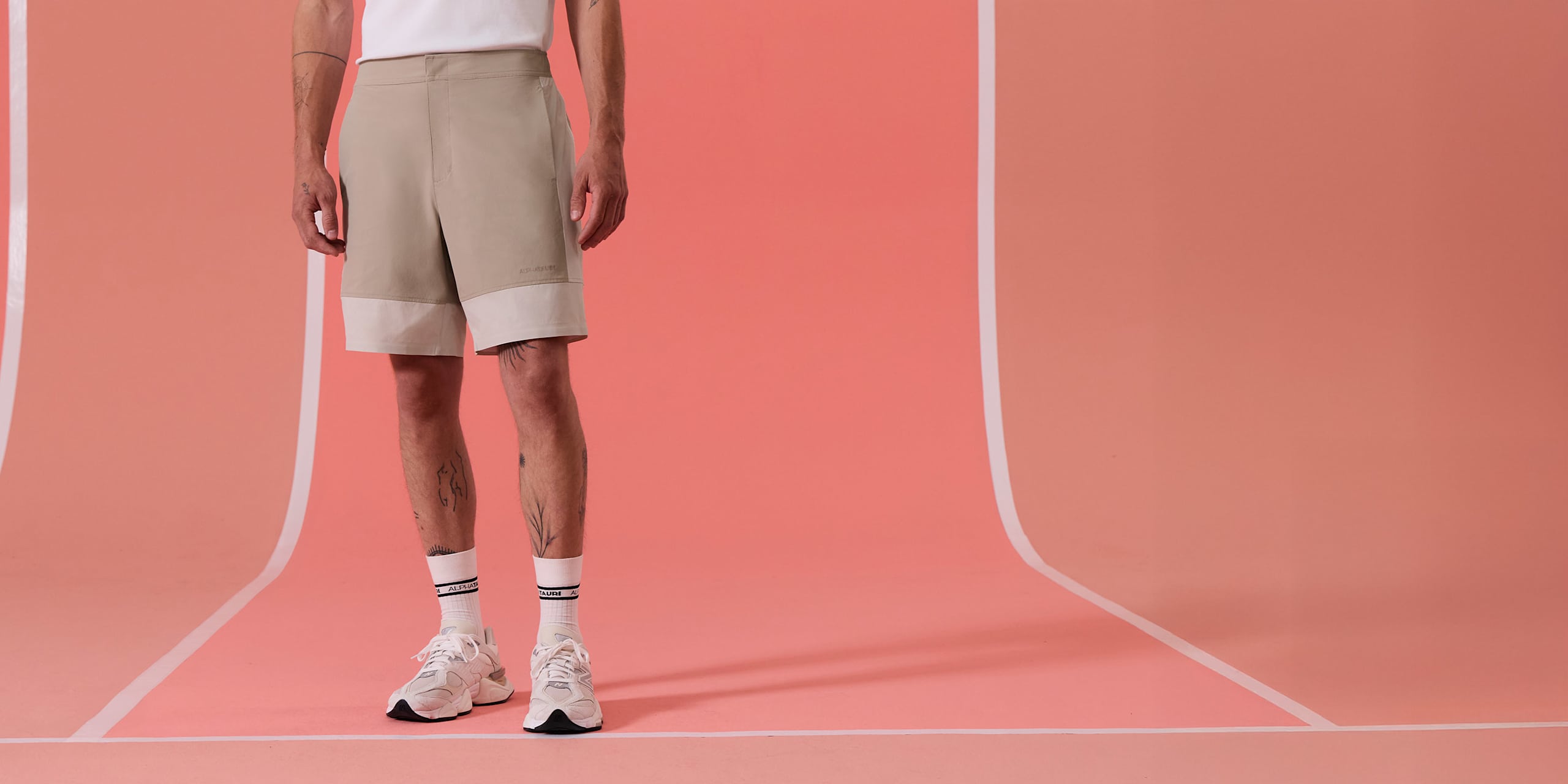 AlphaTauri | PINT V1.Y10.01 | Lightweight and Breathable Performance Stretch Shorts in Dune for Men AlphaTauri | PINT V1.Y10.01 | Lightweight and Breathable Performance Stretch Shorts in Dune for Men