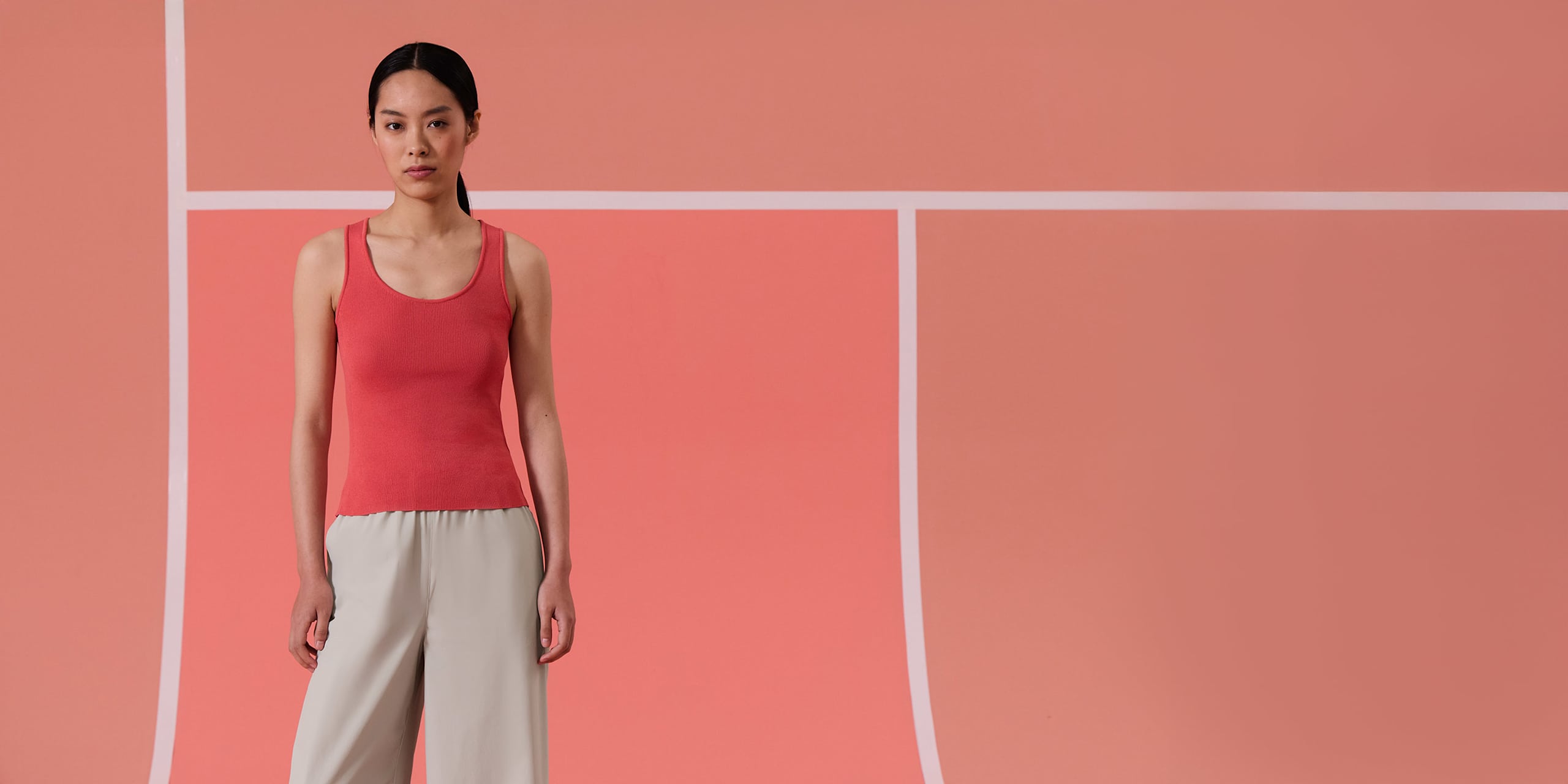 AlphaTauri | FIZZ V1.Y10.01 | Canotta in maglia 3D in Deep Peach for Donna AlphaTauri | FIZZ V1.Y10.01 | Canotta in maglia 3D in Deep Peach for Donna