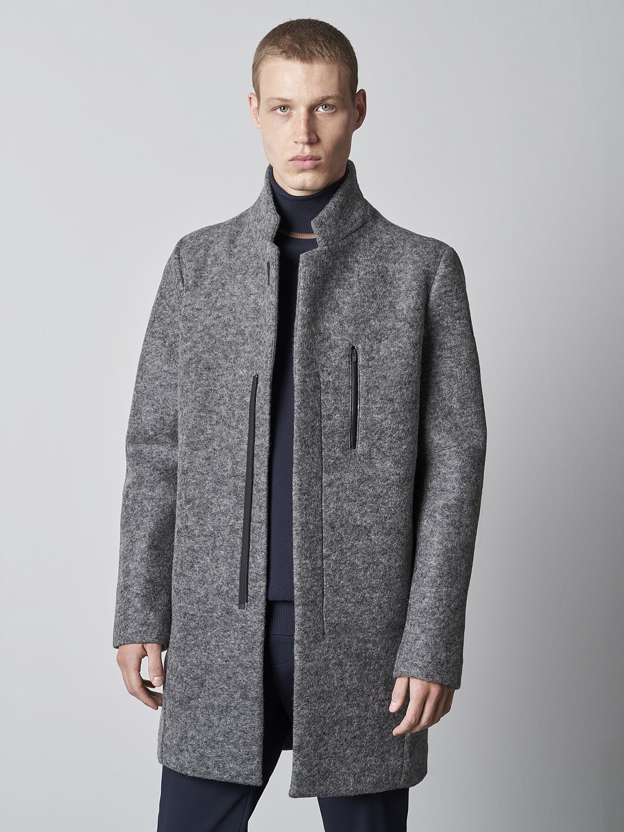AlphaTauri | ONELO V2.Y5.02 | Wool Coat in grey / melange for Men