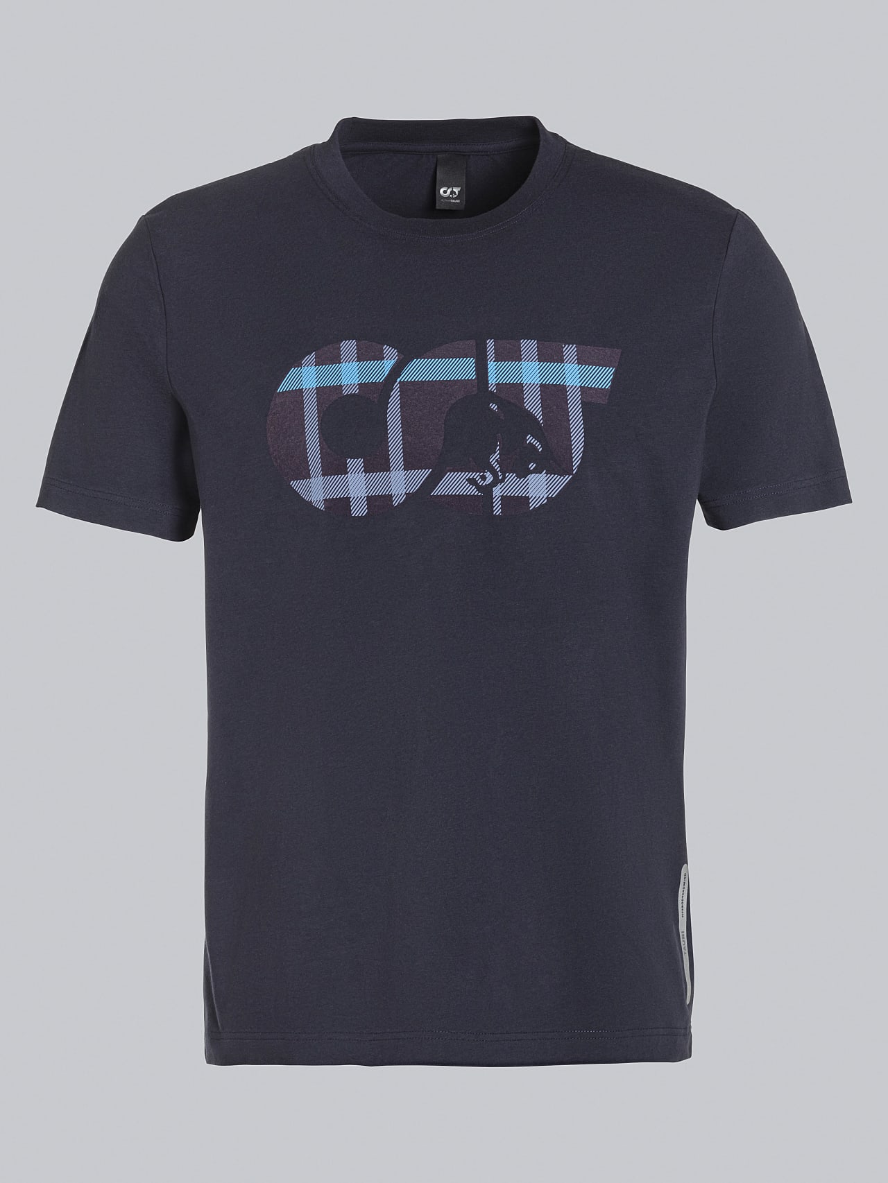 AlphaTauri | JABIS V1.Y5.02 | T-shirt con logo stampato in blu marino for Uomo