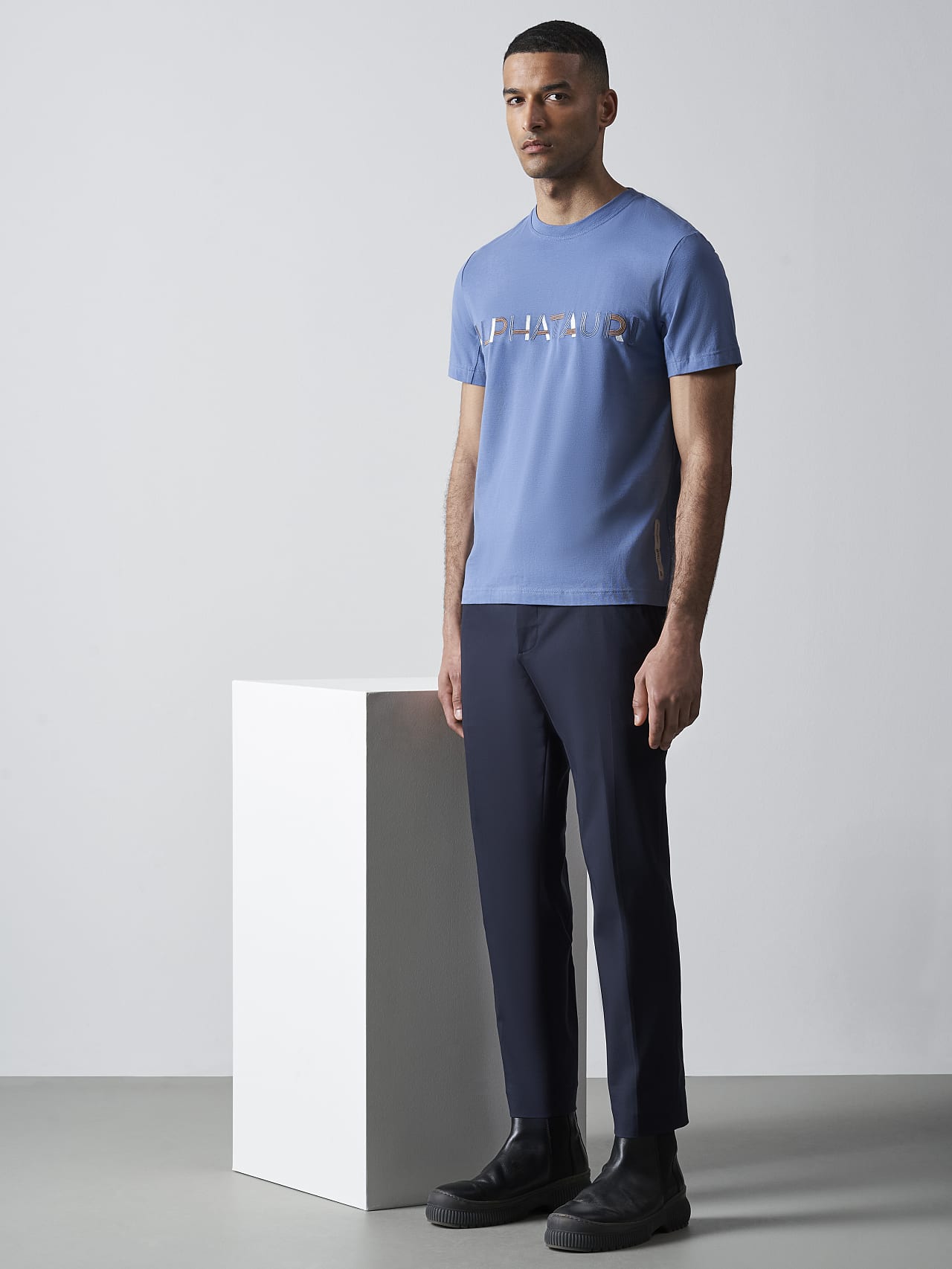 AlphaTauri | JANOS V3.Y5.02 | Logo Embroidery T-Shirt in light blue for Men