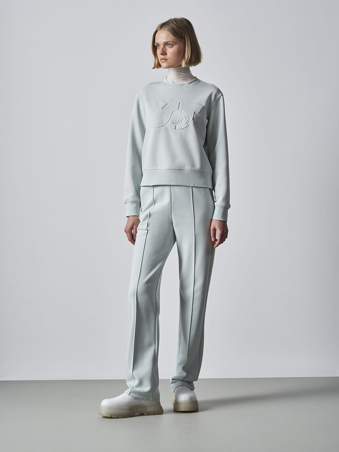 AlphaTauri | POVOA V1.Y5.02 | Relaxed-Fit Premium Sweat Pants in Pale Blue  for Women