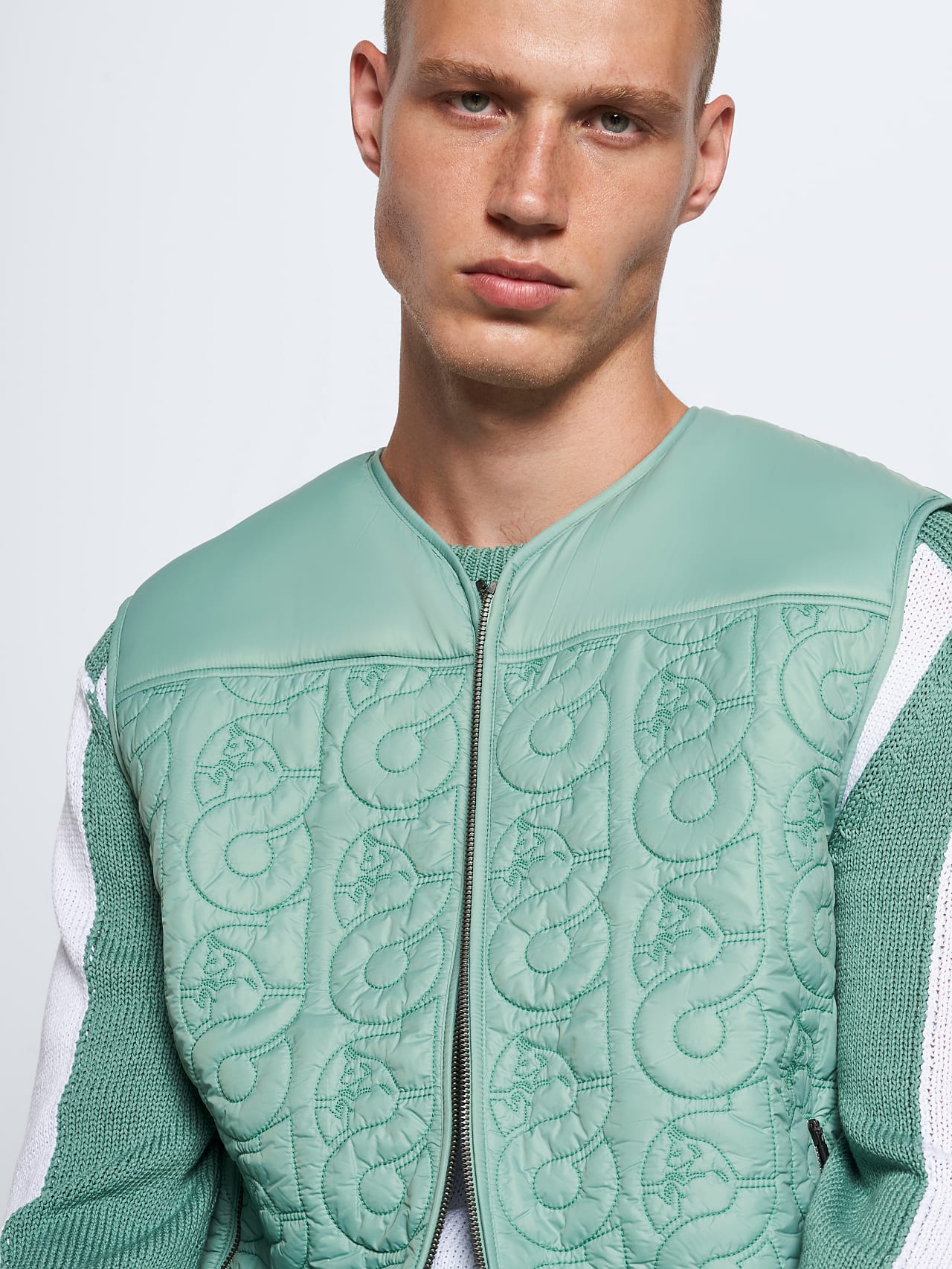 AlphaTauri | OGILAR V1.Y6.01 | Lightweight PrimaLoft® Vest with Logo Embroidery in turquoise for Men