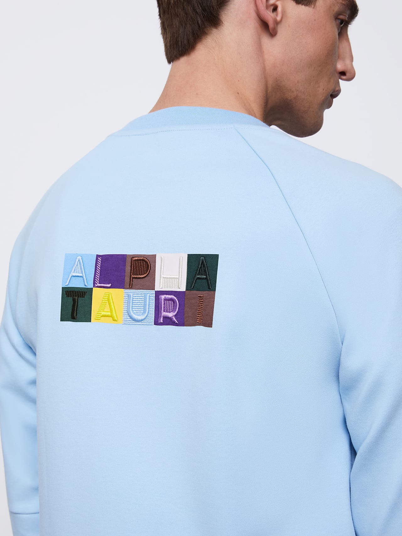 AlphaTauri | SEONE V1.Y6.01 | Sweat Jacket with Logo Embroidery in light blue for Men
