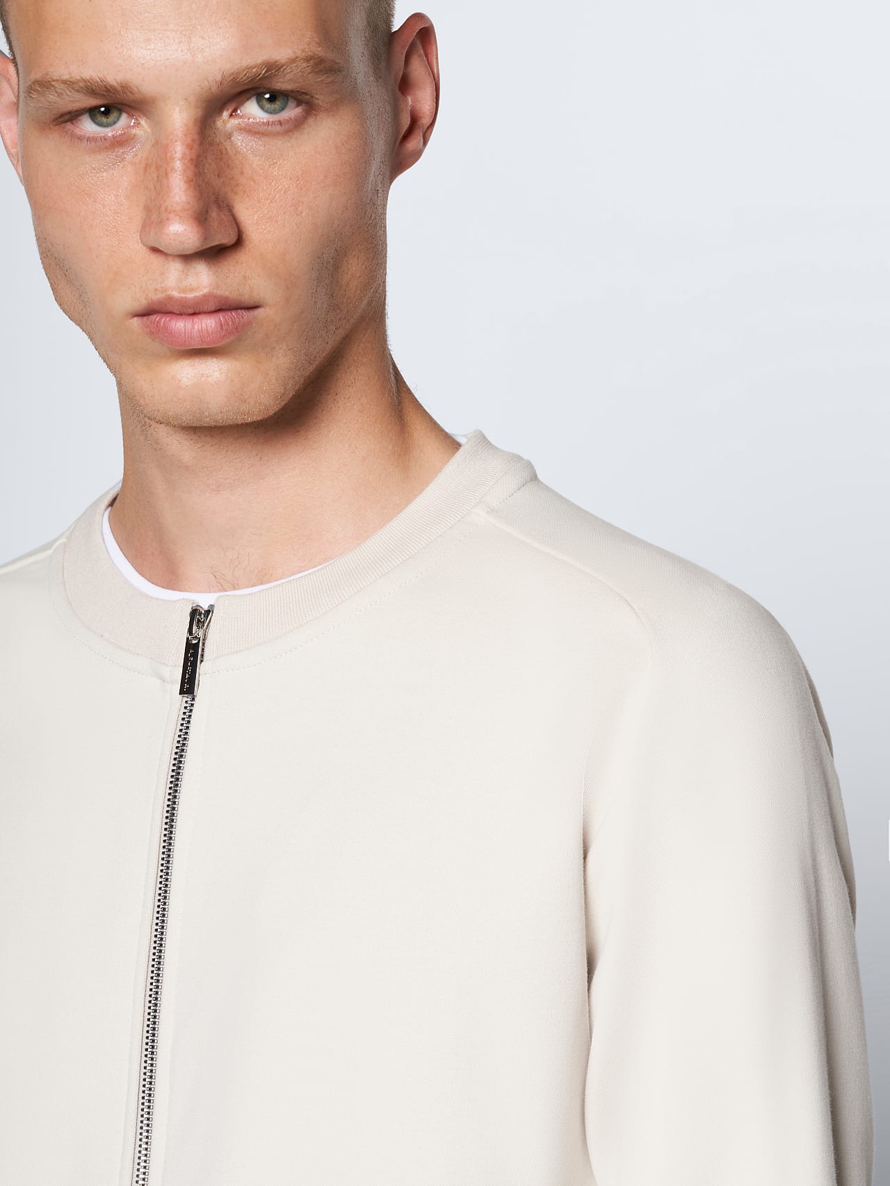 AlphaTauri | SEONE V1.Y6.01 | Sweat Jacket with Logo Embroidery in offwhite for Men