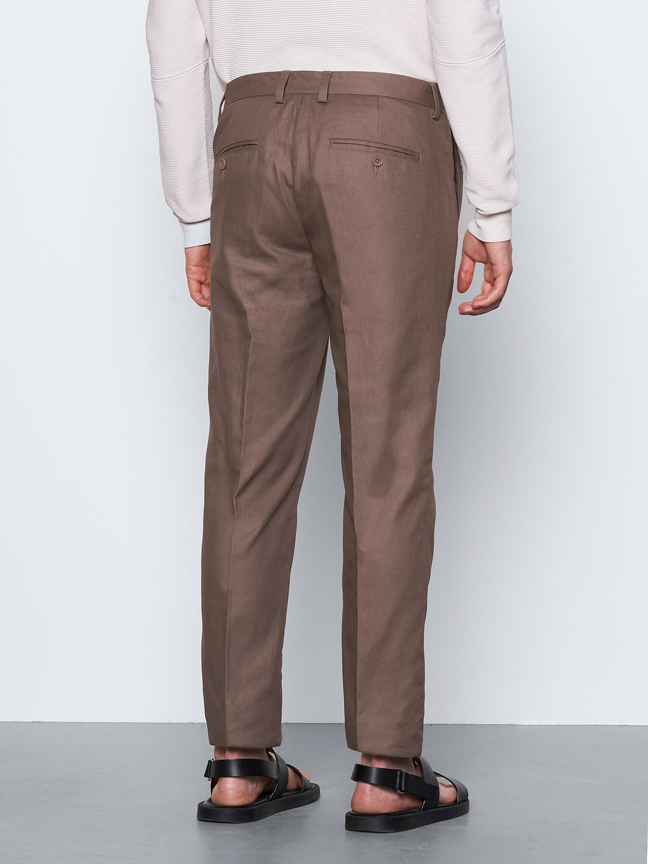 AlphaTauri | PANLI V1.Y6.01 | Linen Pants in brown for Men