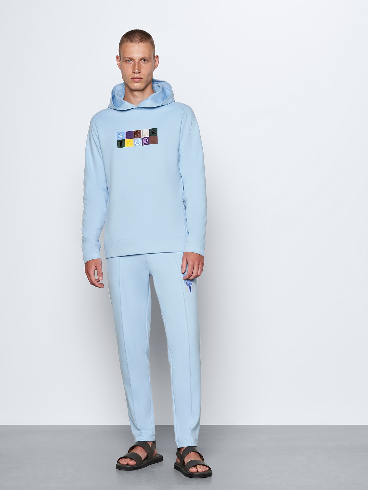 AlphaTauri | PRYK V8.Y6.01 | Sweatpants with Logo Embroidery in light blue for Men
