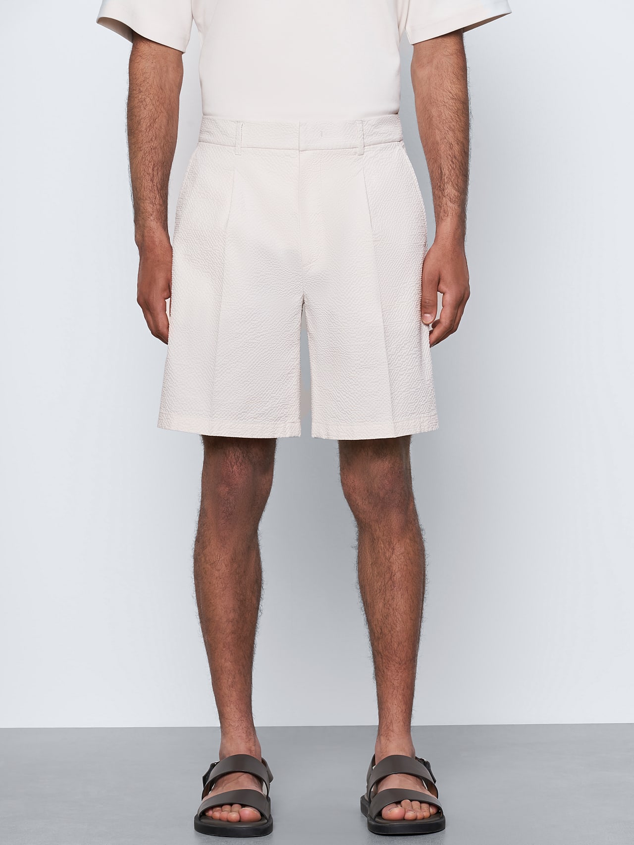 Pantaloncini in tessuto increspato a righe | PESEE V1.Y6.01 | AlphaTauri