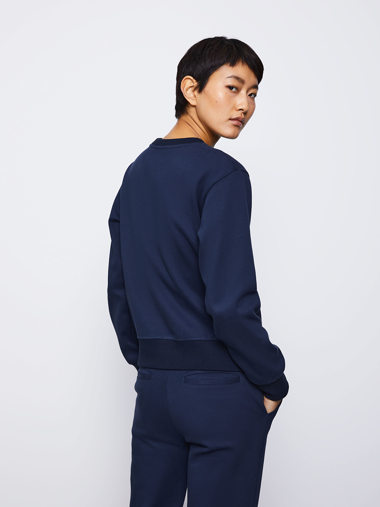 AlphaTauri | STEMB V1.Y6.01 | Sweater with Logo Embroidery in navy for Women