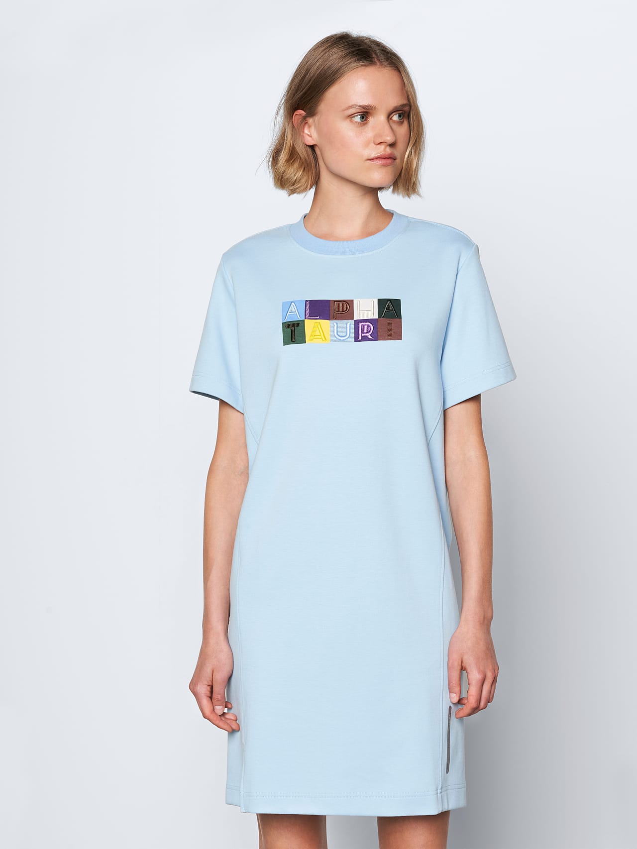 AlphaTauri | STAKU V1.Y6.01 | Sweat Dress with Logo Embroidery in light blue for Women