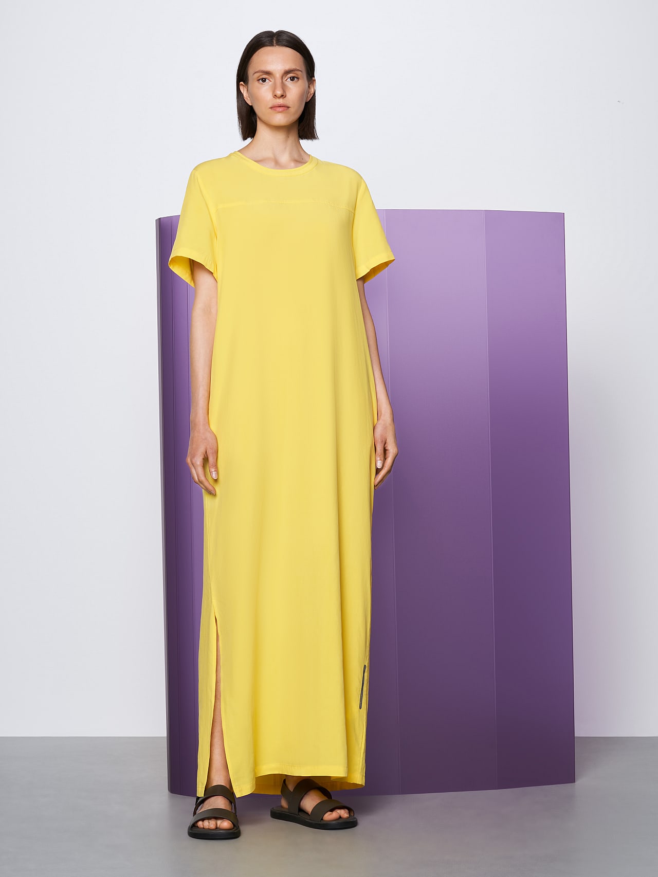 AlphaTauri | WALAD V1.Y6.01 | Straight Filagen® Maxi Dress in yellow for Women