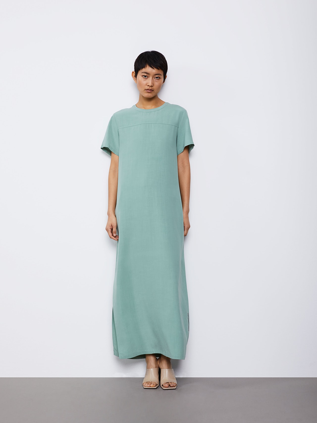 AlphaTauri | WALAD V1.Y6.01 | Straight Filagen® Maxi Dress in turquoise for Women