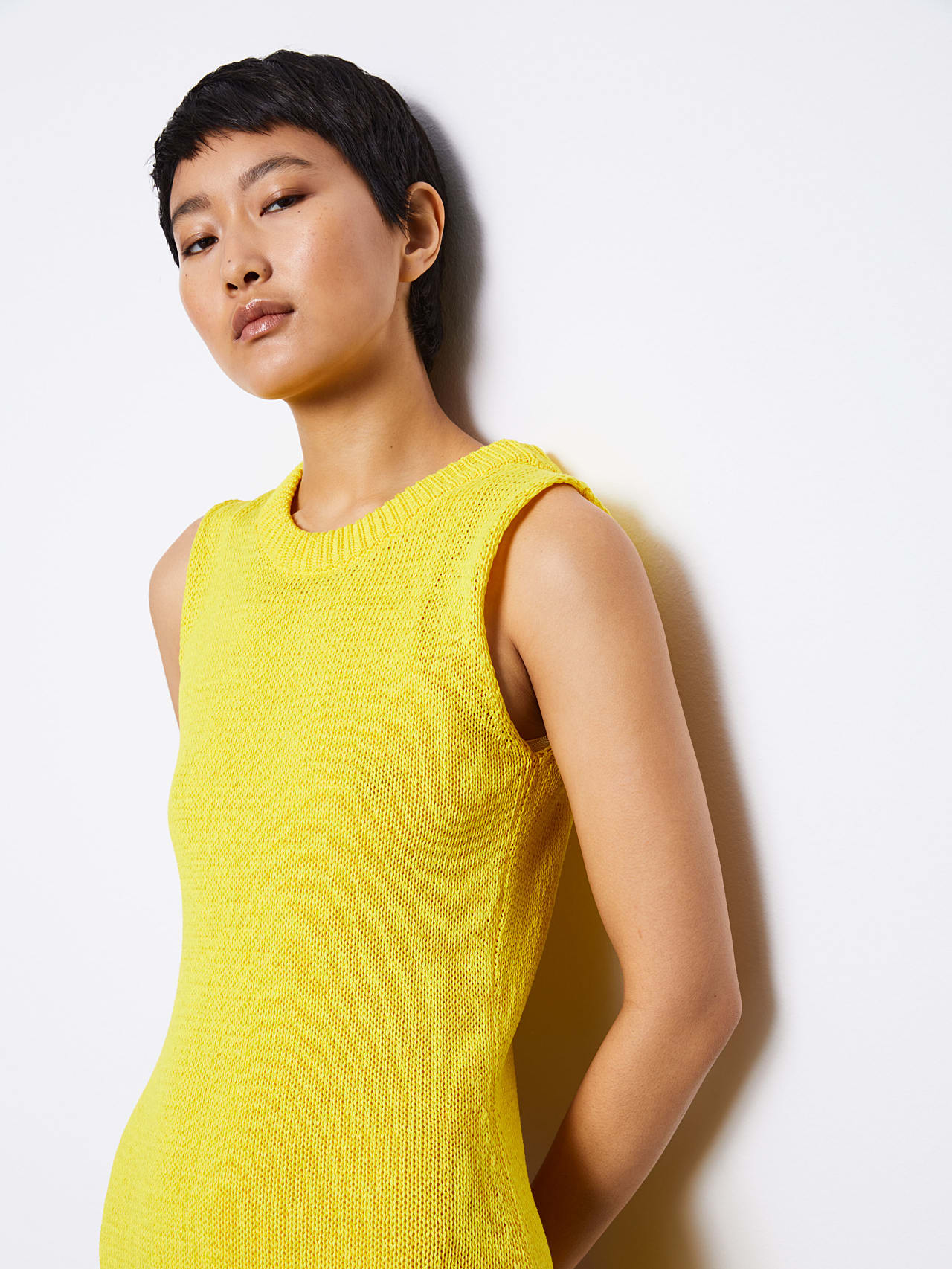 AlphaTauri | FOUDI V1.Y6.01 | Colourblock Knit Tube Dress in yellow for Women
