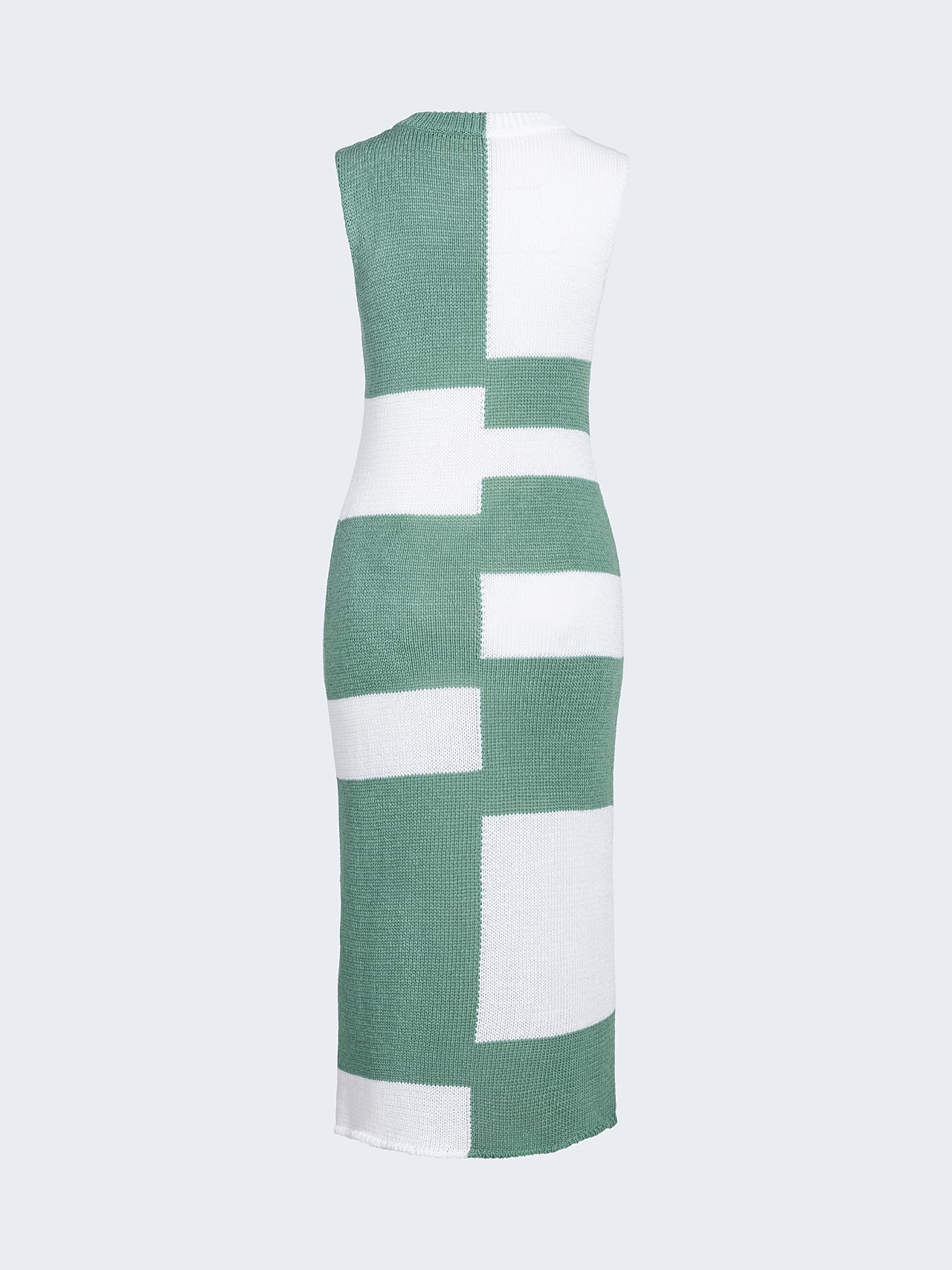 AlphaTauri | FOUDI V1.Y6.01 | Colourblock Knit Tube Dress in turquoise / white for Women