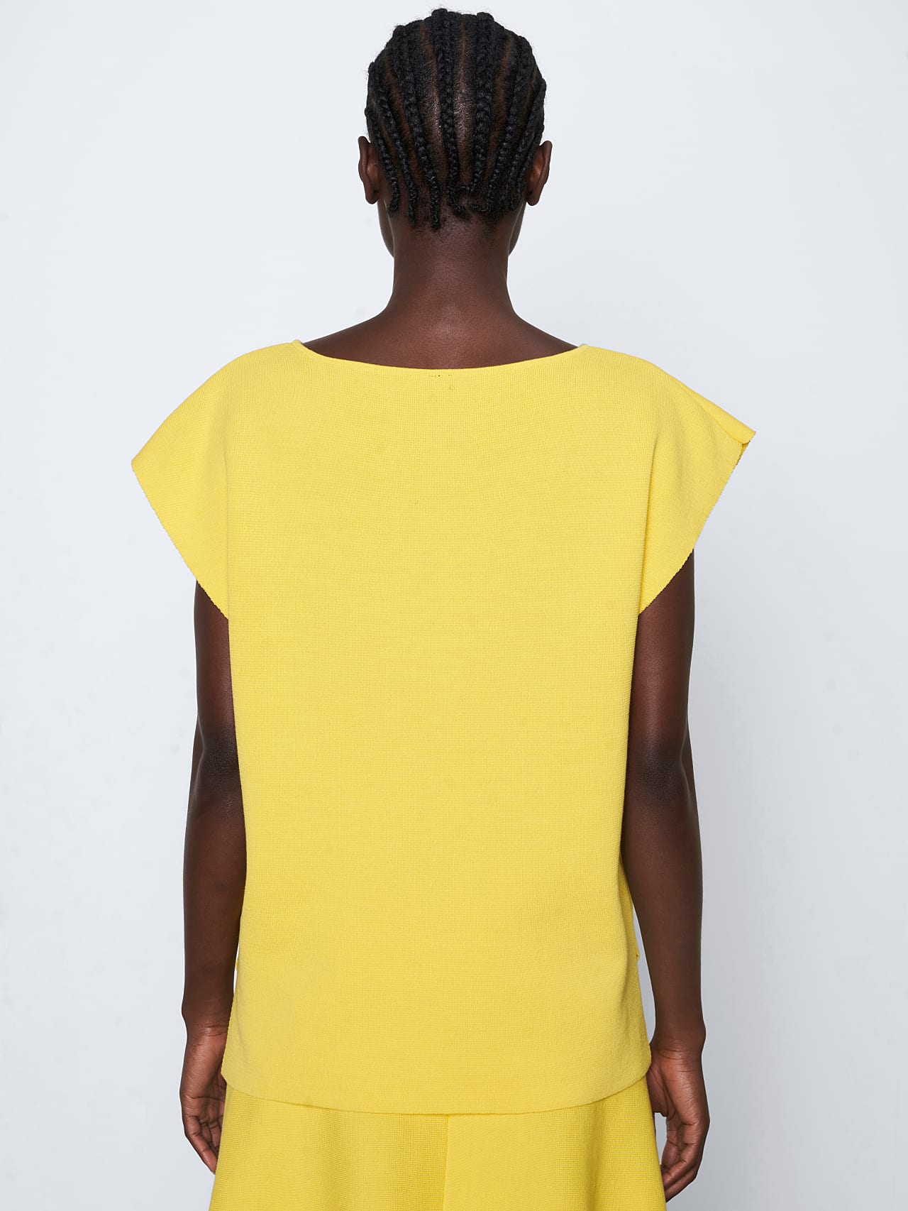 AlphaTauri | FILATA V1.Y6.01 | Knit Top with Logo Detail in yellow for Women