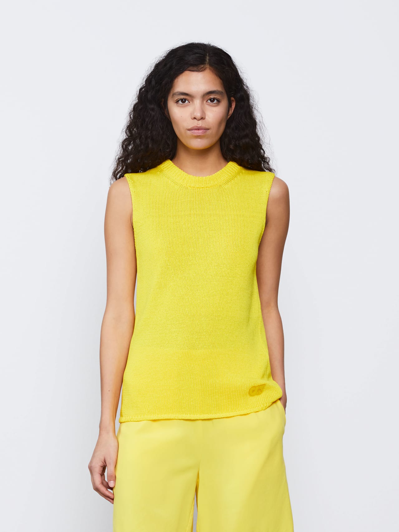 AlphaTauri | FOUTO V1.Y6.01 | Colourblock Knit Top in yellow for Women