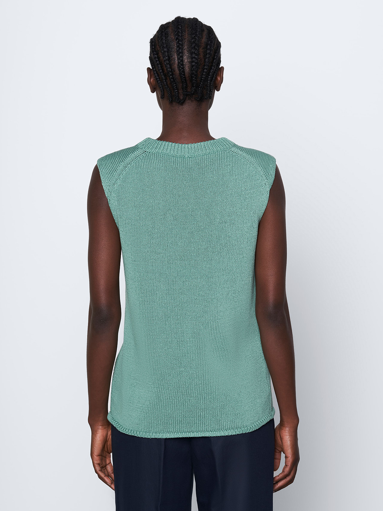 AlphaTauri | FOUTO V1.Y6.01 | Colourblock Knit Top in turquoise for Women