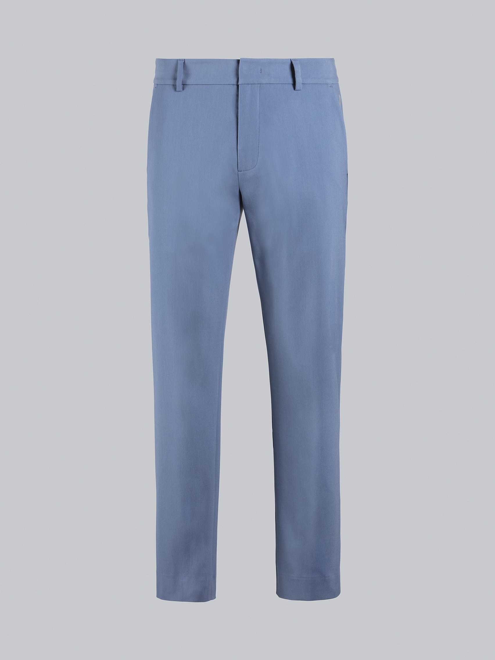 AlphaTauri | PELAN V1.Y5.02 | Tapered Trousers with Pleats in Light Blue for Men