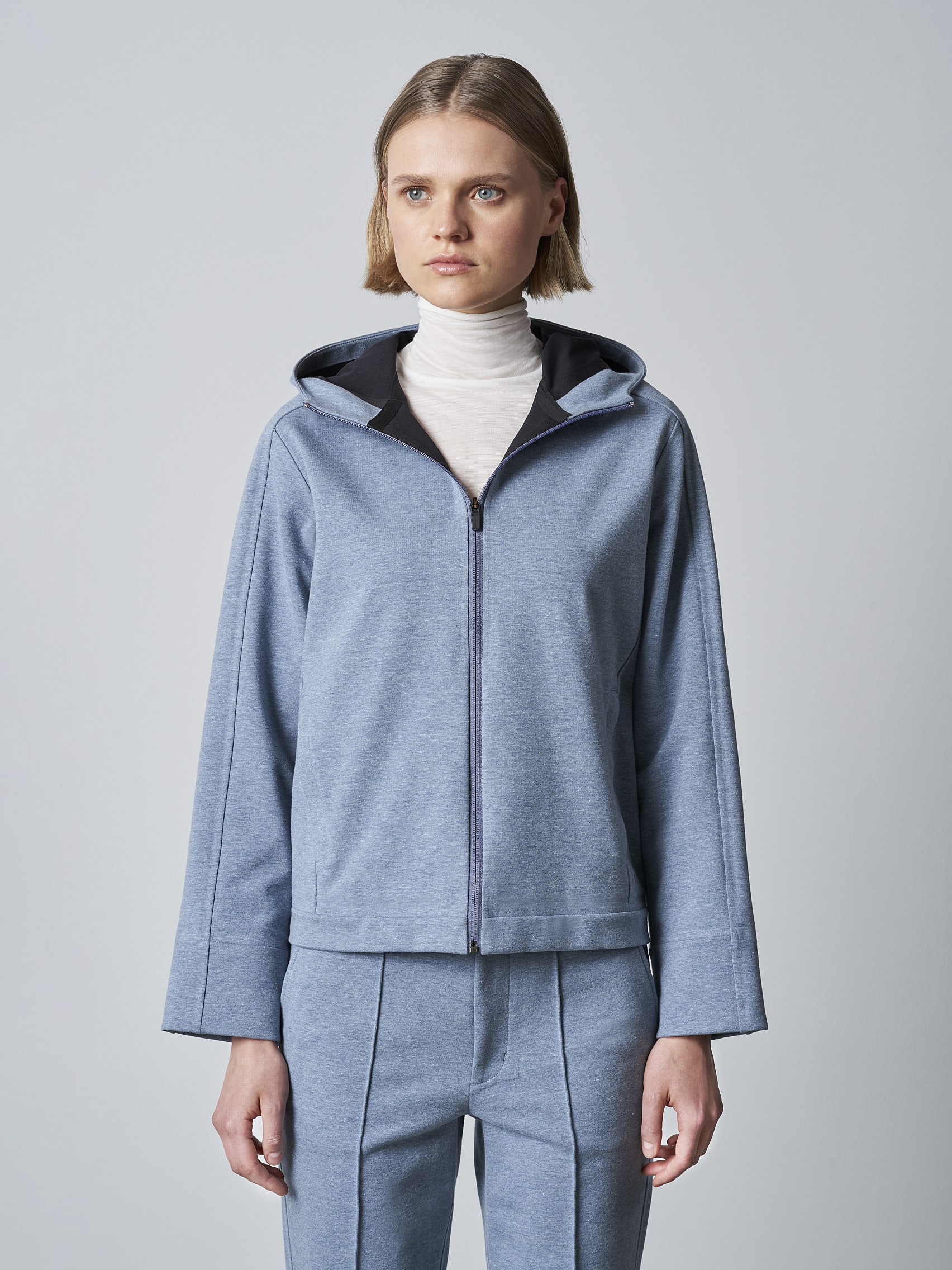 AlphaTauri | SINNO V2.Y5.02 | Waterproof Hooded Jacket in Medium Blue for Women